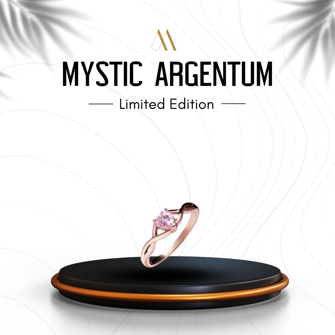 Rose Gold Pink Heart Ring
