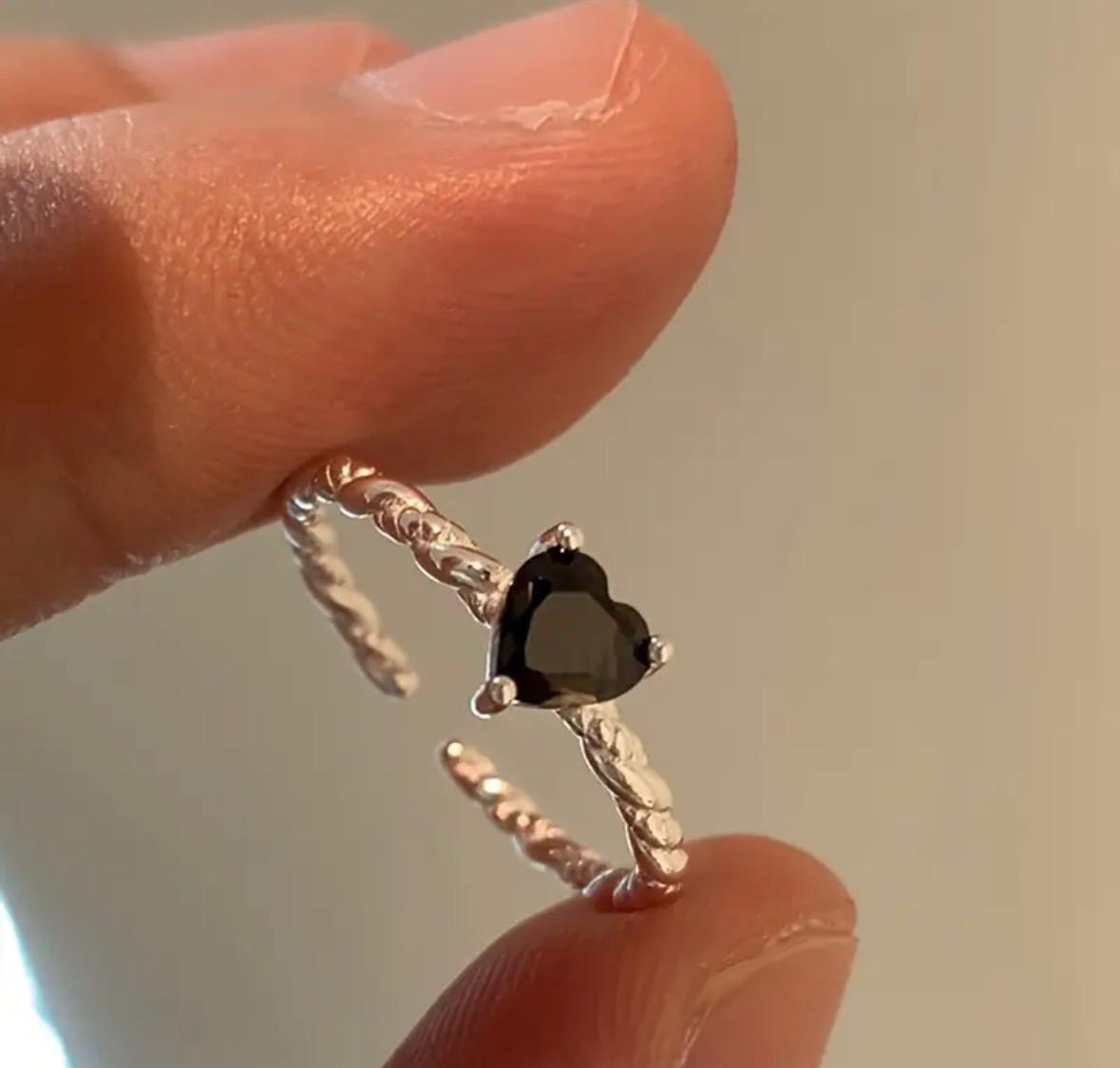 Zirconia Heart Ring