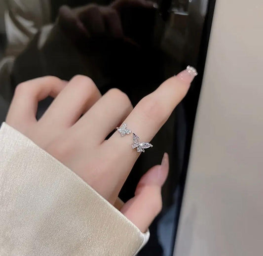 Crystal Butterfly Ring