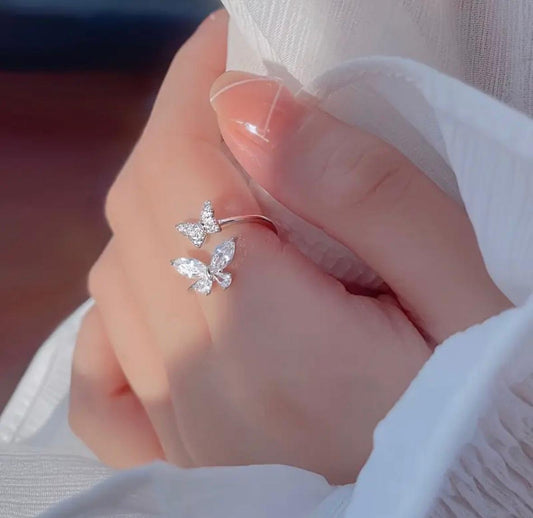 Crystal Butterfly Ring
